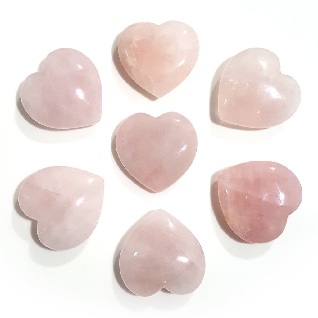 heart rose quartz stone
