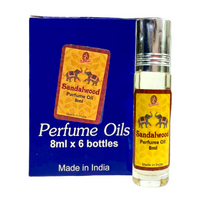 Kamini Perfume Oil SANDALWOOD 8ml BOX of 6