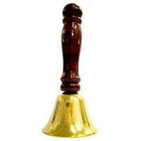 BELL Brass with Wooden Handle MEDIUM 6"