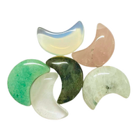 Crystal Crescent Moon AVENTURINE GREEN 25mm