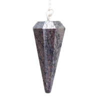 Gemstone Pendulum HEMATITE with Chain and Bead