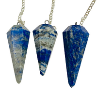 Gemstone Pendulum LAPIS LAZULI With Chain and Bead