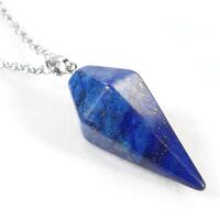 Gemstone Pendulum LAPIS LAZULI Necklace