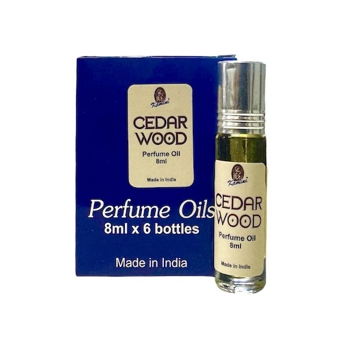 Kamini Perfume Oil CEDARWOOD 8ml BOX of 6