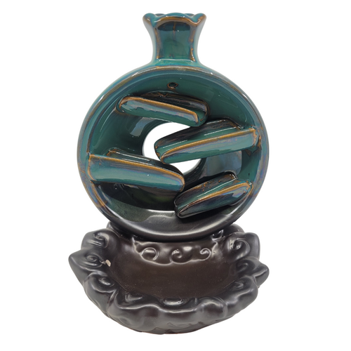 Ceramic Backflow Cone Burner ZEN CIRCLE Blue