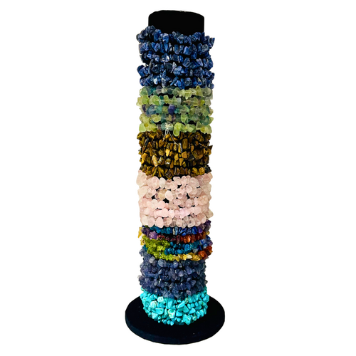 Crystal Chip Bracelet DISPLAY TOWER Black 