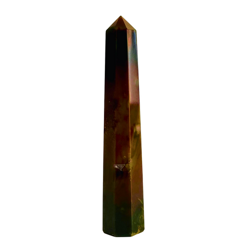 Crystal Carved Obelisk BLOODSTONE