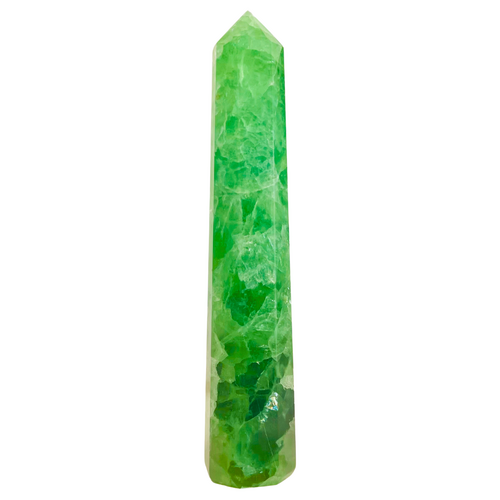 Crystal Carved Obelisk GREEN FLUORITE