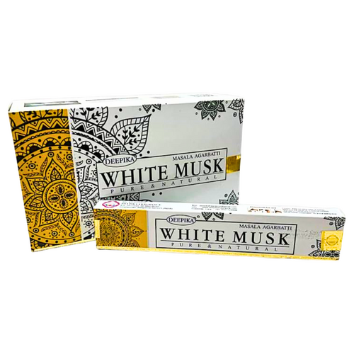 Deepika Incense Sticks WHITE MUSK 15g BOX of 12 Packets