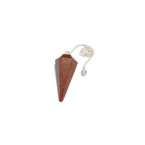 Gemstone Pendulum RED JASPER with Chain and Bead