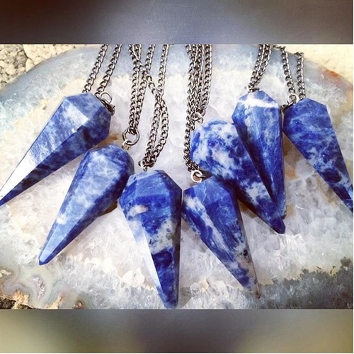 Gemstone Pendulum SODALITE Necklace