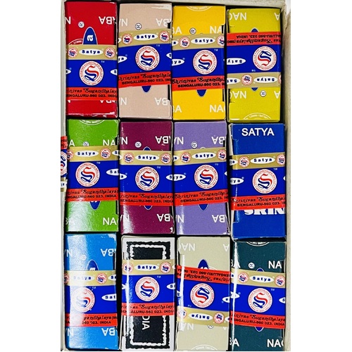 Satya Incense MIXED 15g BOX of 12 Packets