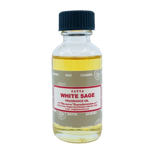 Satya Burner Oil WHITE SAGE 30ml Single Bottle